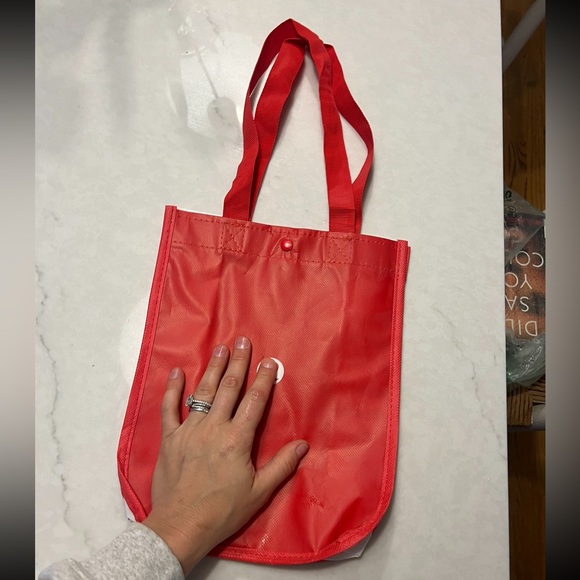 Lululemon Reusable Shopping Tote Bag Red White - Picture 4 of 4